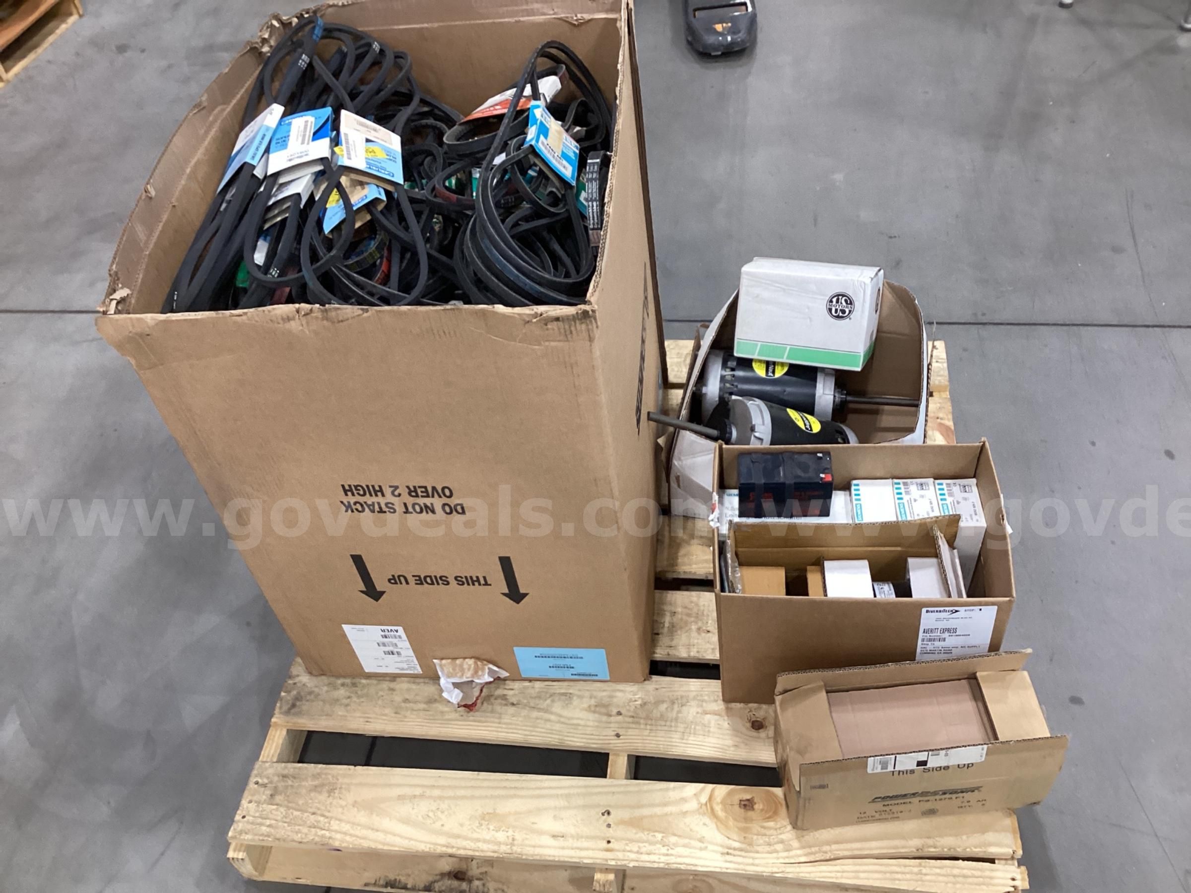 V belts, motors, and batteries