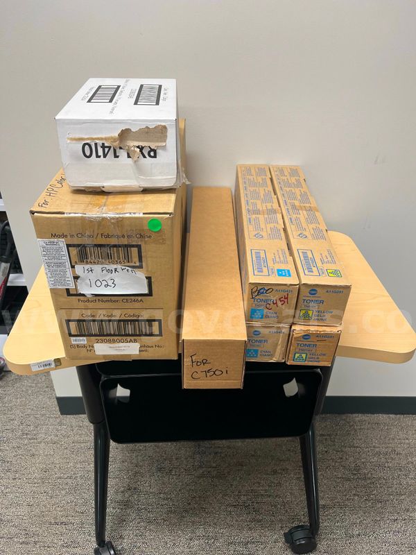 Lot of (5) Toner, (1) Fuser Unit, (1) Toner Collection Unit