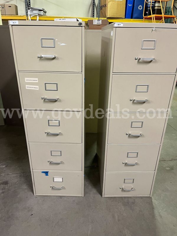 (2) Metal Filing Cabinets