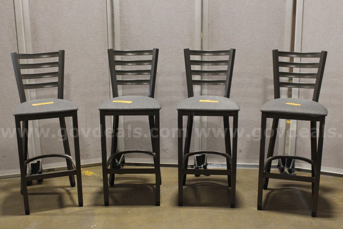 (4) Falcon Metal Bar Stools