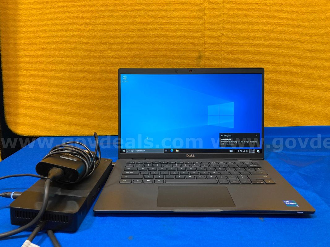 (1) Dell Latitude 7420 14" Laptop- Intel i5, 16GB RAM, 256GB SSD, OS: Windows 10 (1) Power Adaptor, (1) Docking Station