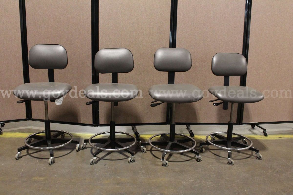 (4) BioFit Industrial Task Stools