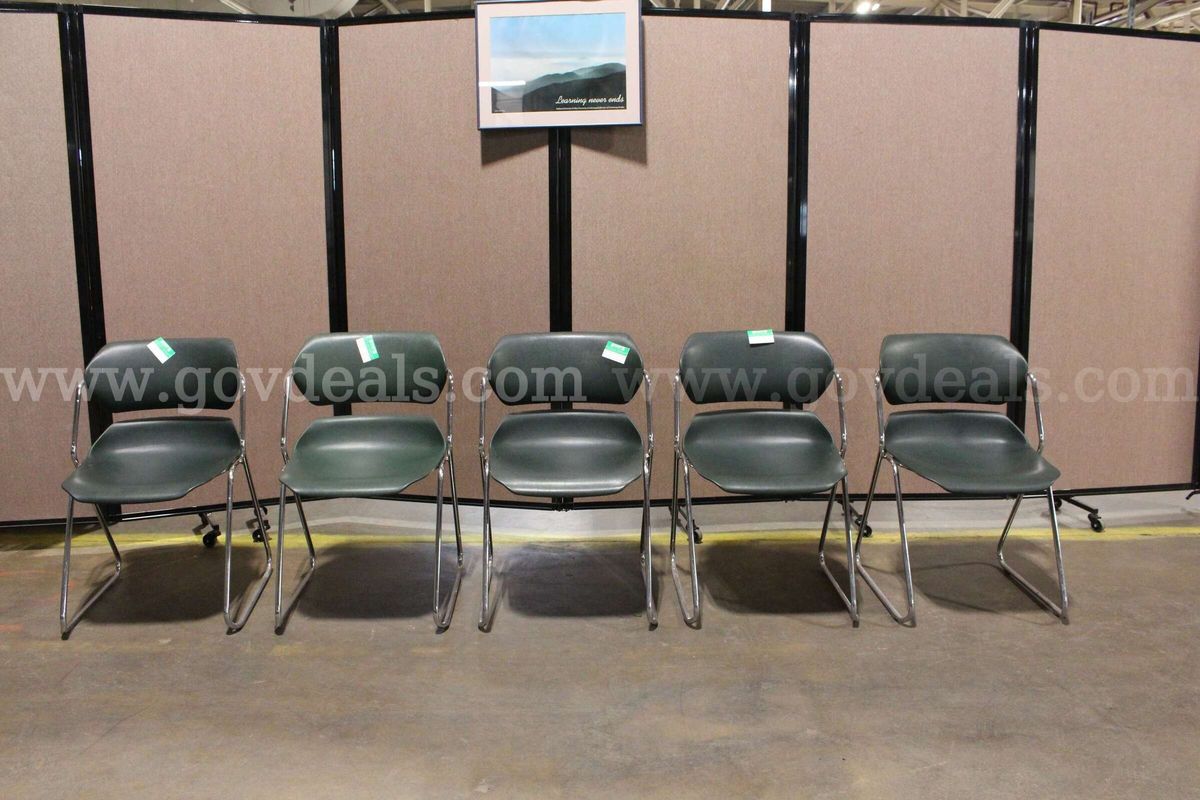 (5) American Seating Action Stacker Guest Chairs