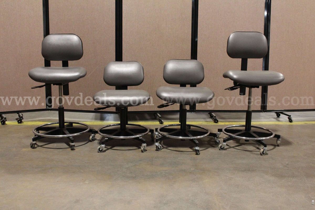 (4) BioFit Industrial Task Stools
