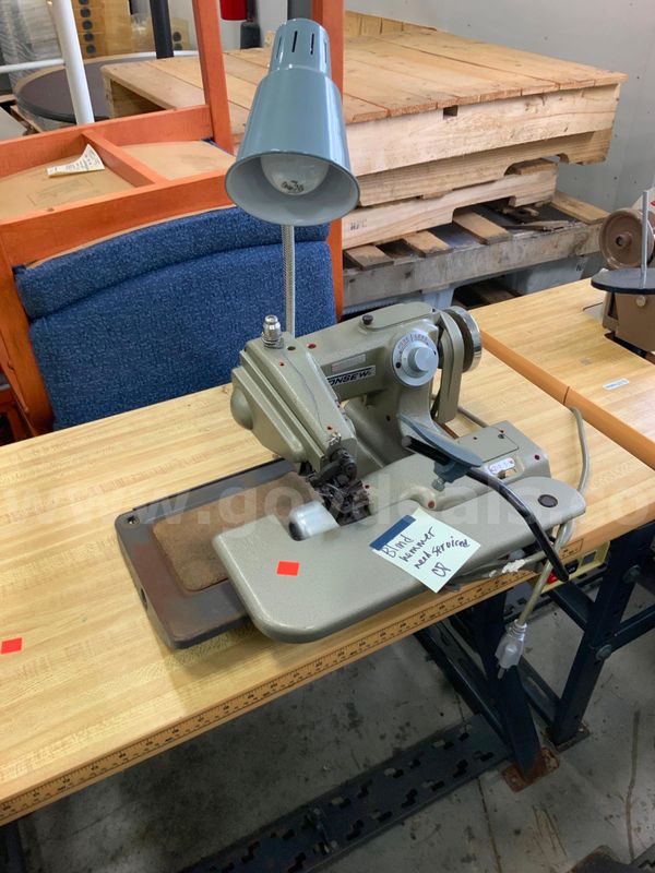 Sewing machine, Consew blind hammer with table.