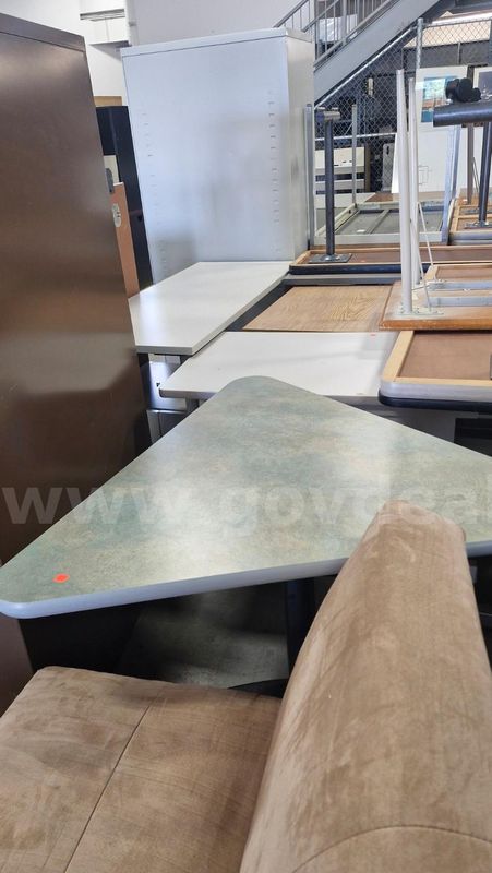 Lot of 2 Used Office / Work Tables (triangle shaped)