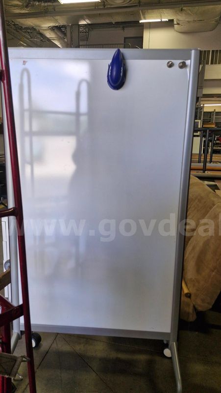 Single Dual-Sided Mobile Marker Board / Whiteboard