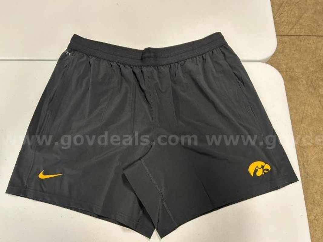 Lot of 2, Nike "U of I" DRI-FIT Shorts, Black in color. Size: 4XL