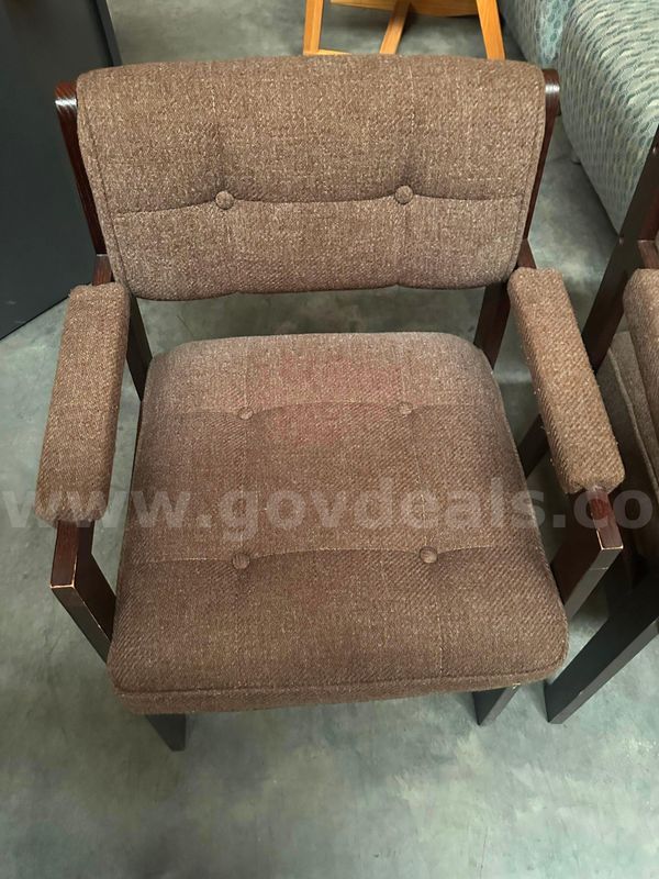 (2) Brown Wooden Chairs