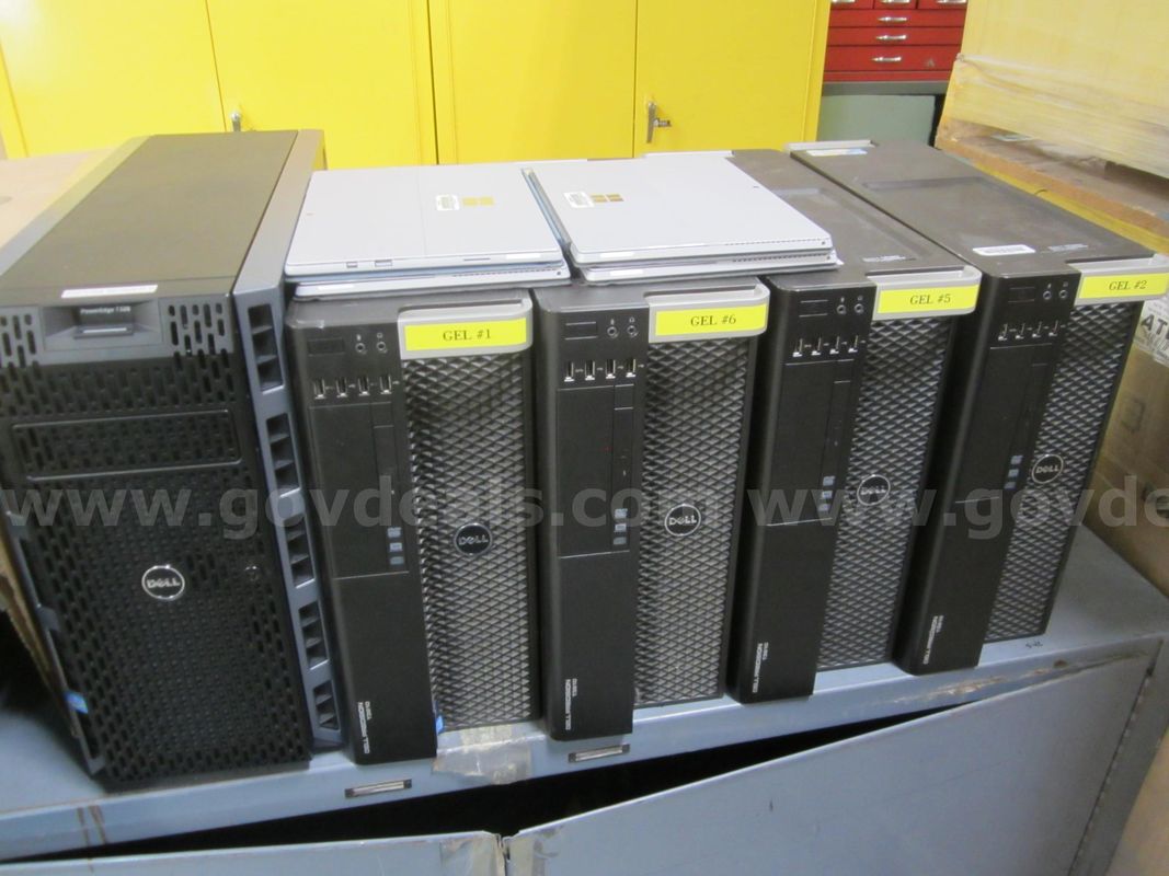 (1) DELL SERVER, (4) DELL WORKSTATIONS AND (4) TABLETS LOT CR-556
