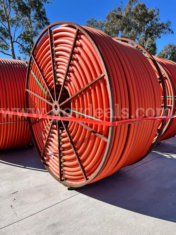 423 Reels DURA-LINE 2"SDR 11 Conduit, 102" reel, Orange w/ Green Stripe
