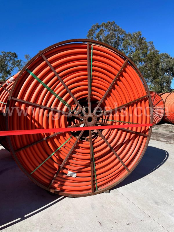23 Reels DURA-LINE 2" SDR 11 Conduit, 102" reel, Orange w/ White Stripe