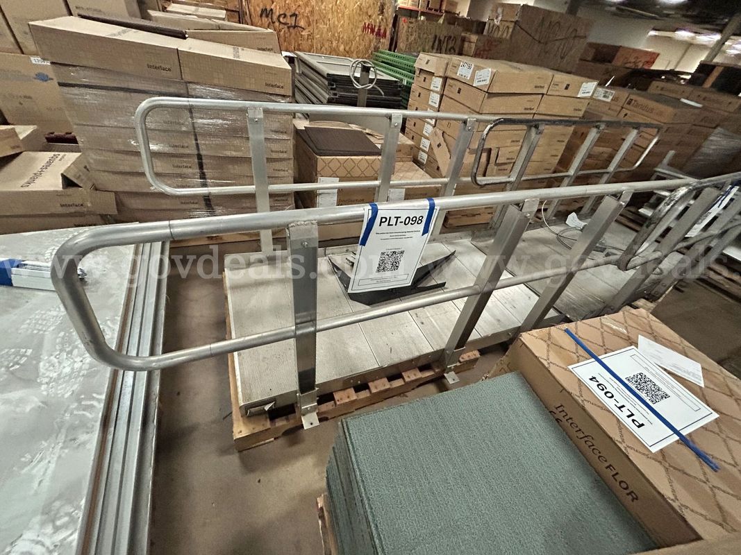 TWO BRIDGES and THREE RAMPS - Modular Aluminum Ramp and Guardrail System with Ribbed Platform