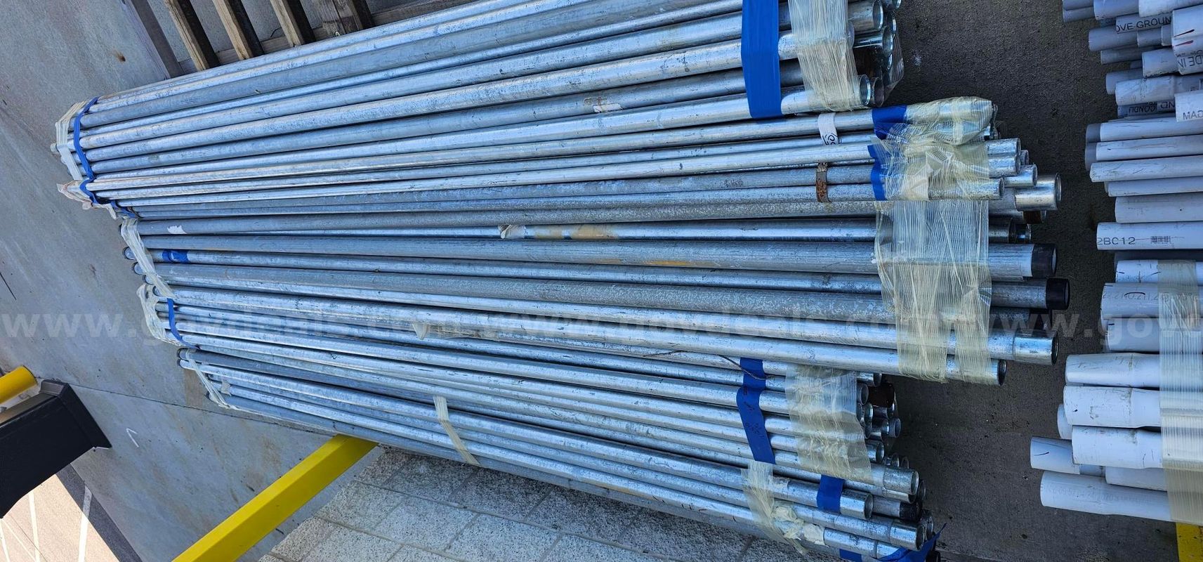 Pallets of PVC and Galvanized Conduit
