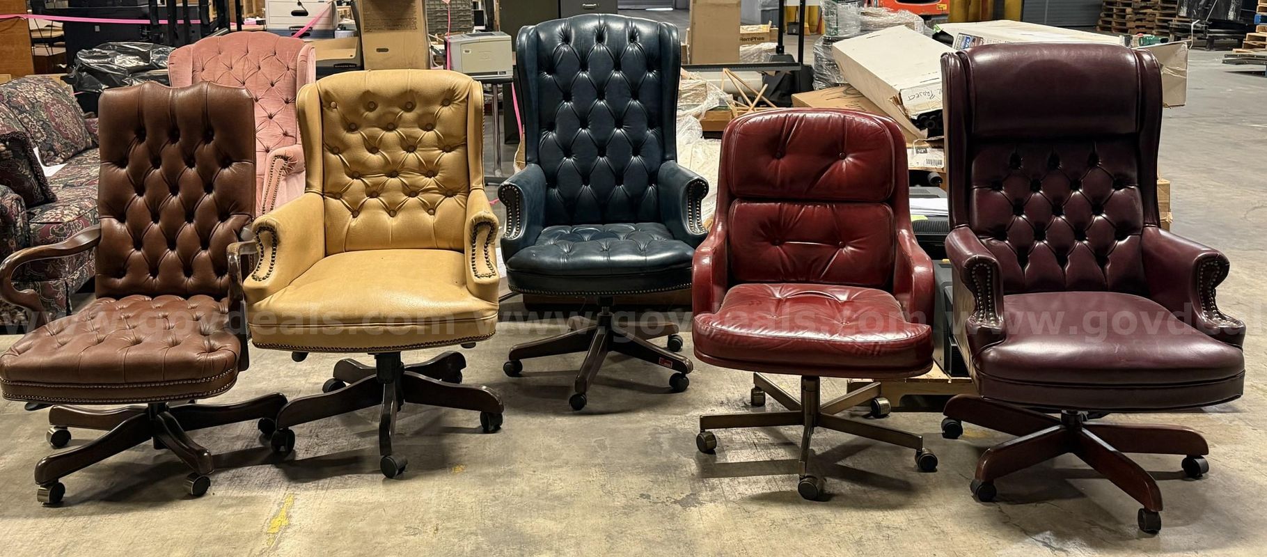 Lot of 6 Assorted High-Back Office Chairs