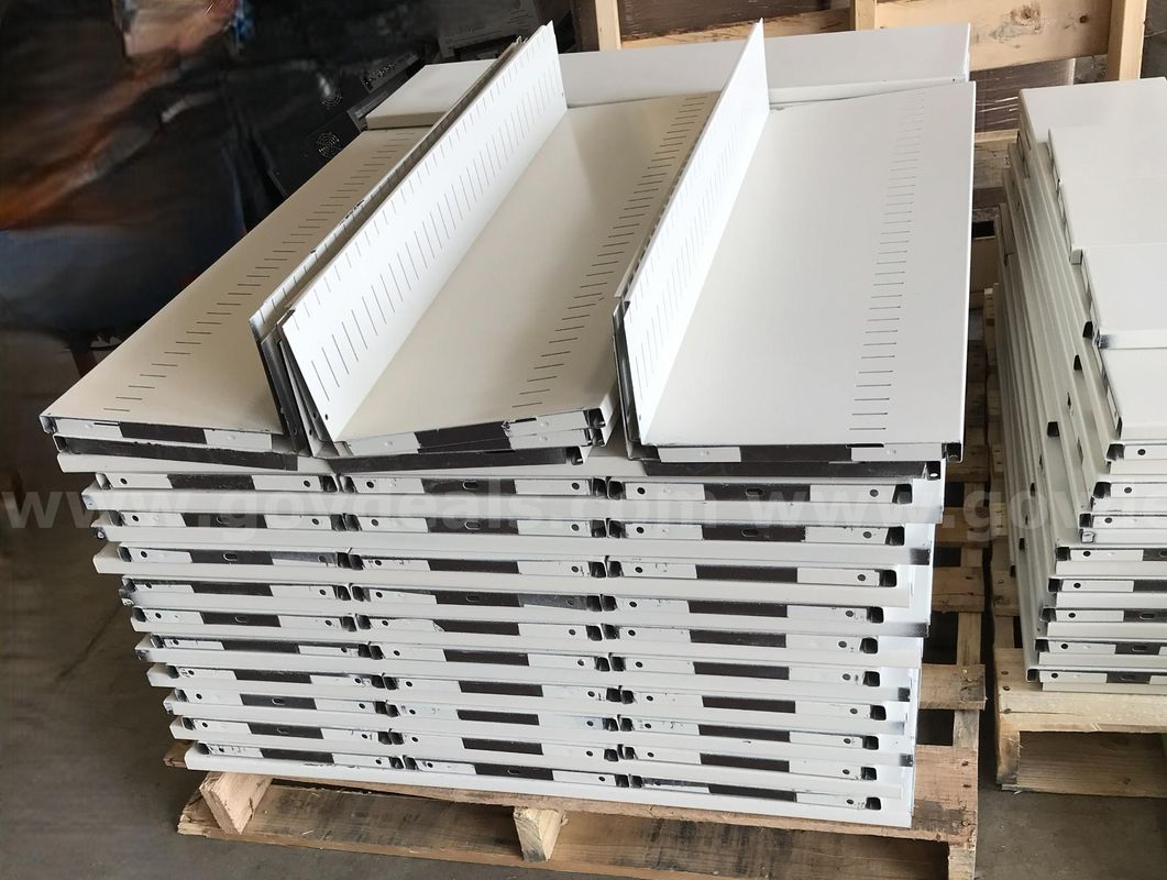 3 pallets of shelving pieces and parts. (s2)