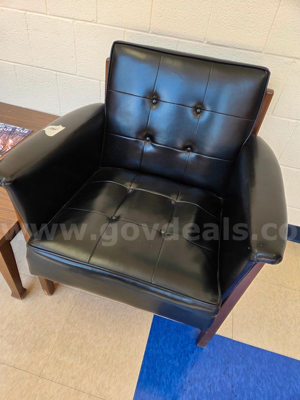 Retro Black Vinyl Side Chair