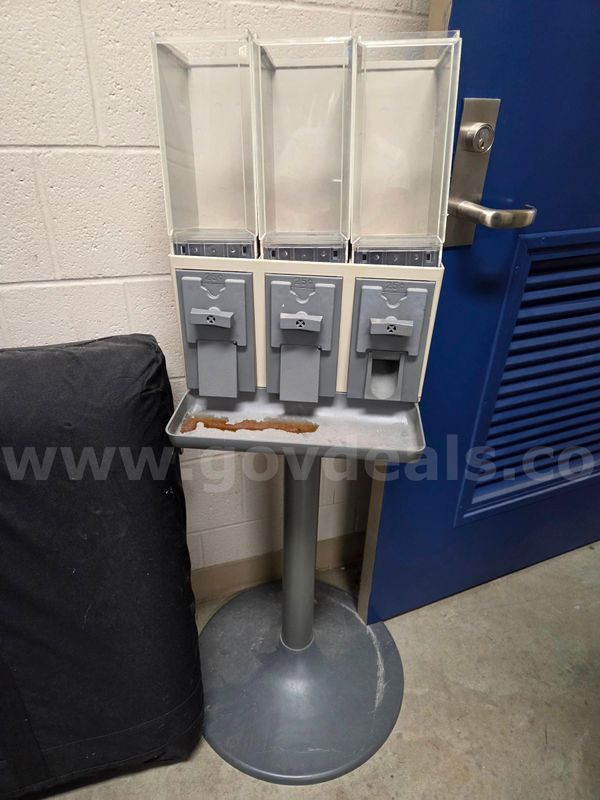 3-slot plastic candy vending machine (top is missing)