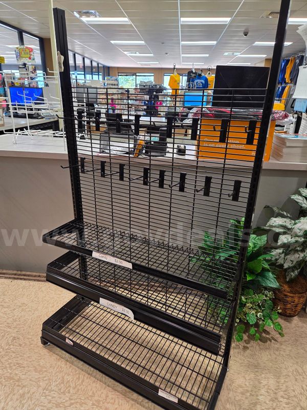 Display Rack with Shelves and Rack Hooks