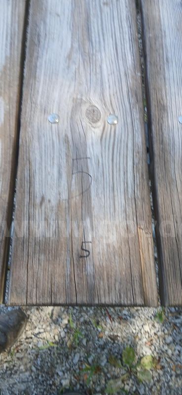 One 8' Picnic Table, galvanized metal frame - #5