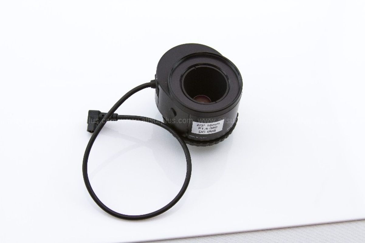 Lens - 2/3" Fixed Focal Length, DC Auto Iris, 16mm F1.4 C-Mount