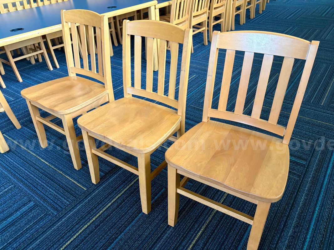 Set of 10 Wooden Chairs