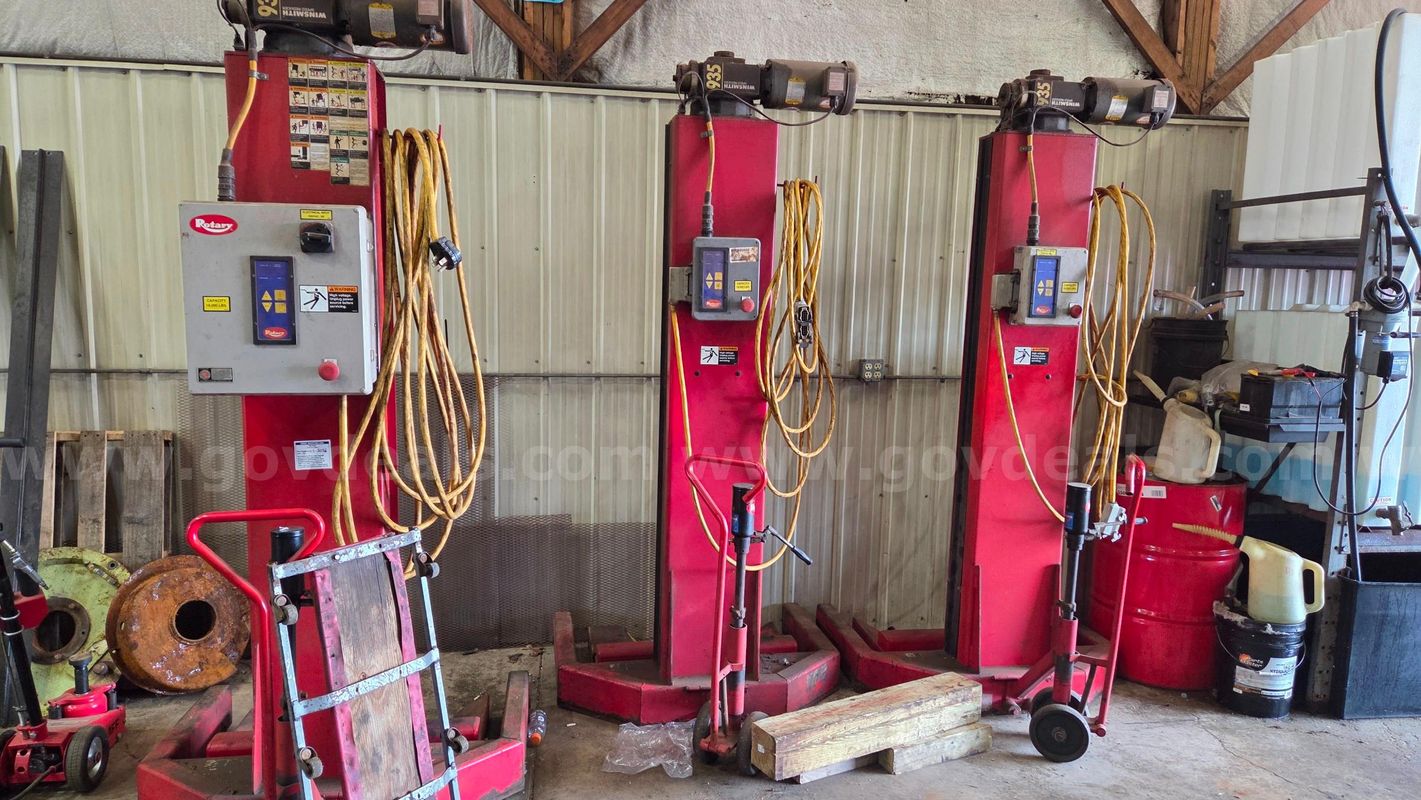 Vehicle Lifts 16,000 lb capacity per lift, 64000 lb total