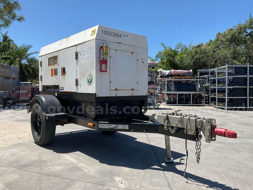 2019 Generac Moble Generator Model Mmg25if4; Diesel Powered; Isuzu Engine; Trailer Mounted