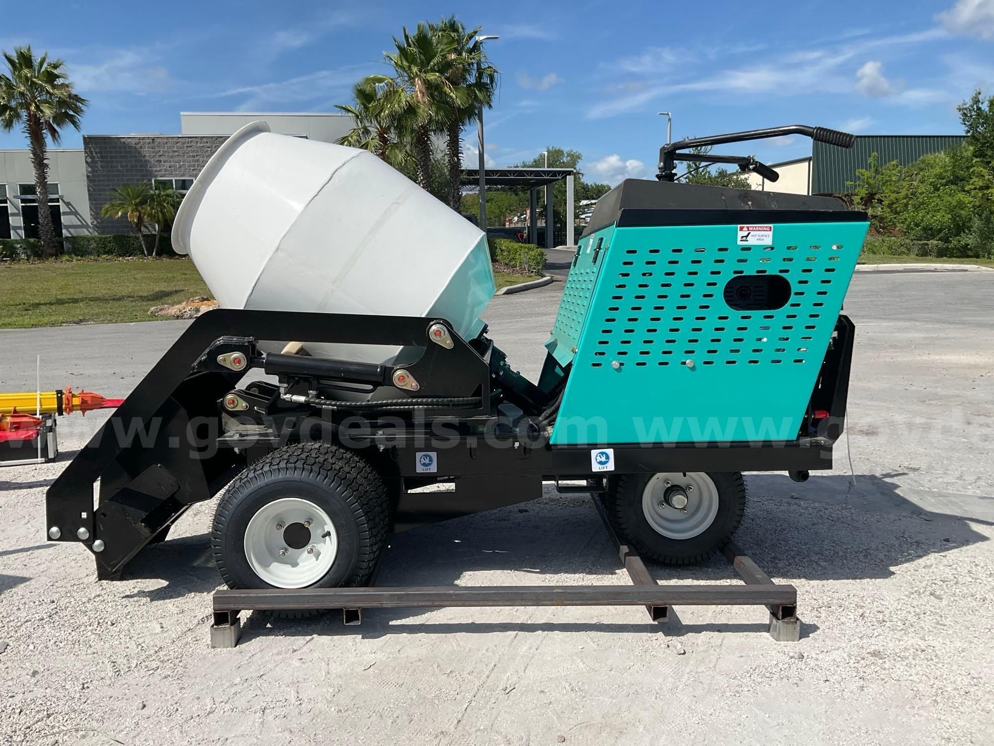 New 2026 Wheeled Concrete Mixer Truck Model Mt800; Gas Powered