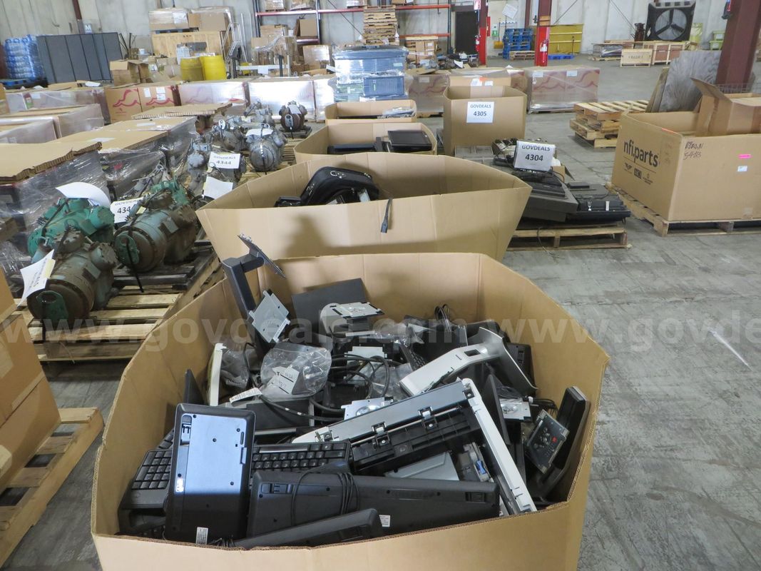 6 pallets All-in-ones, PCU's, Monitors and accessories.