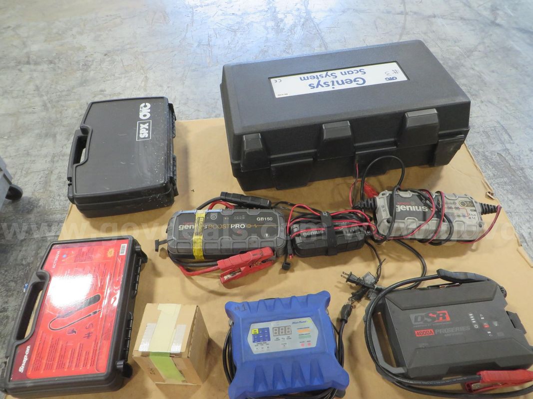 1 pallet chargers, spectrum analyzer, leak detector