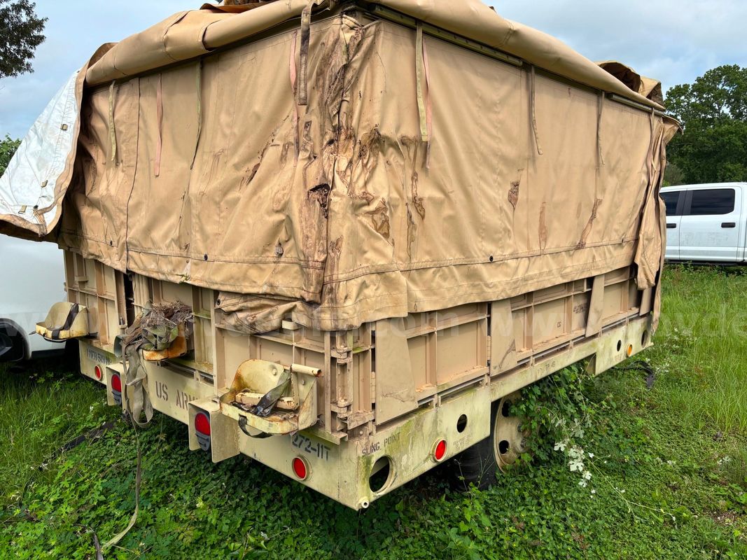U.S. Army MKT-99 Mobile Field Kitchen Trailer w/ Food Service Equipment, Water Containers, Cabinets & Accessories