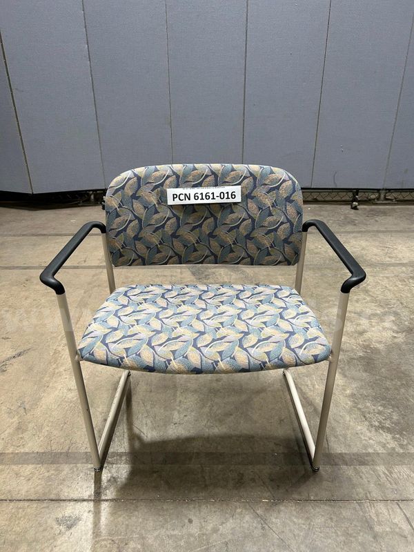 Chair, Guest, Blue Beige, Metal Frame
