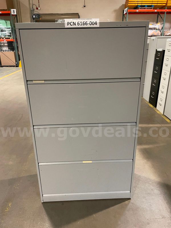 Filing Cabinet, 4-Drawer, Lateral, Metal