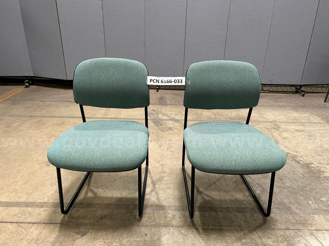 Guest, Chair, Green, Armless, Metal Frame