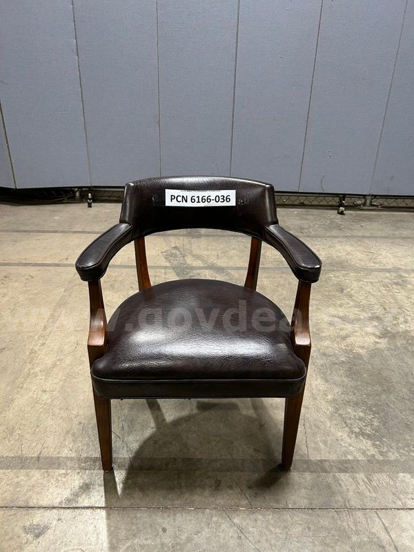 Guest, Chair, Wood, Brown, Faux Leather