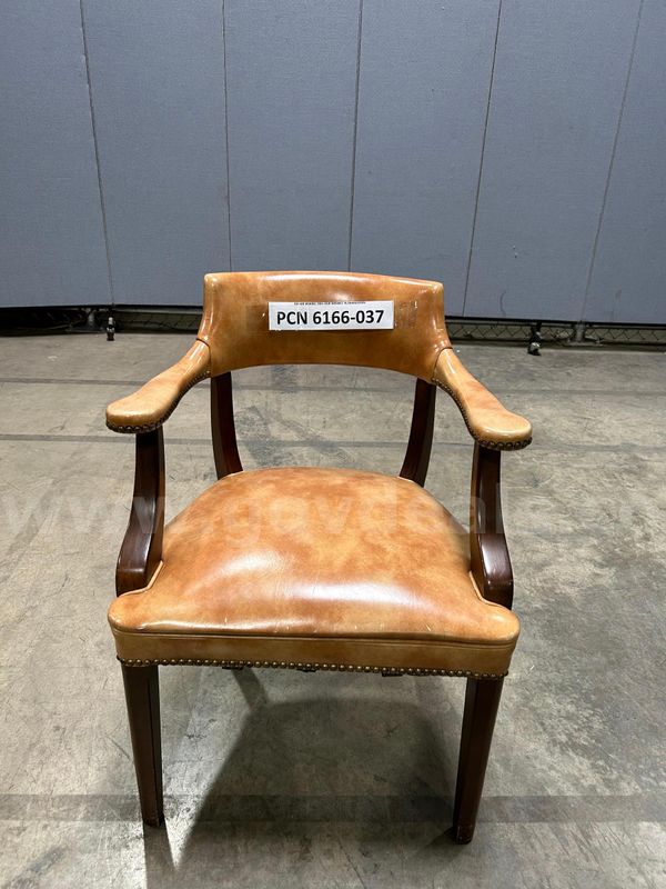 Guest, Chair, Wood, Brown, Faux Leather