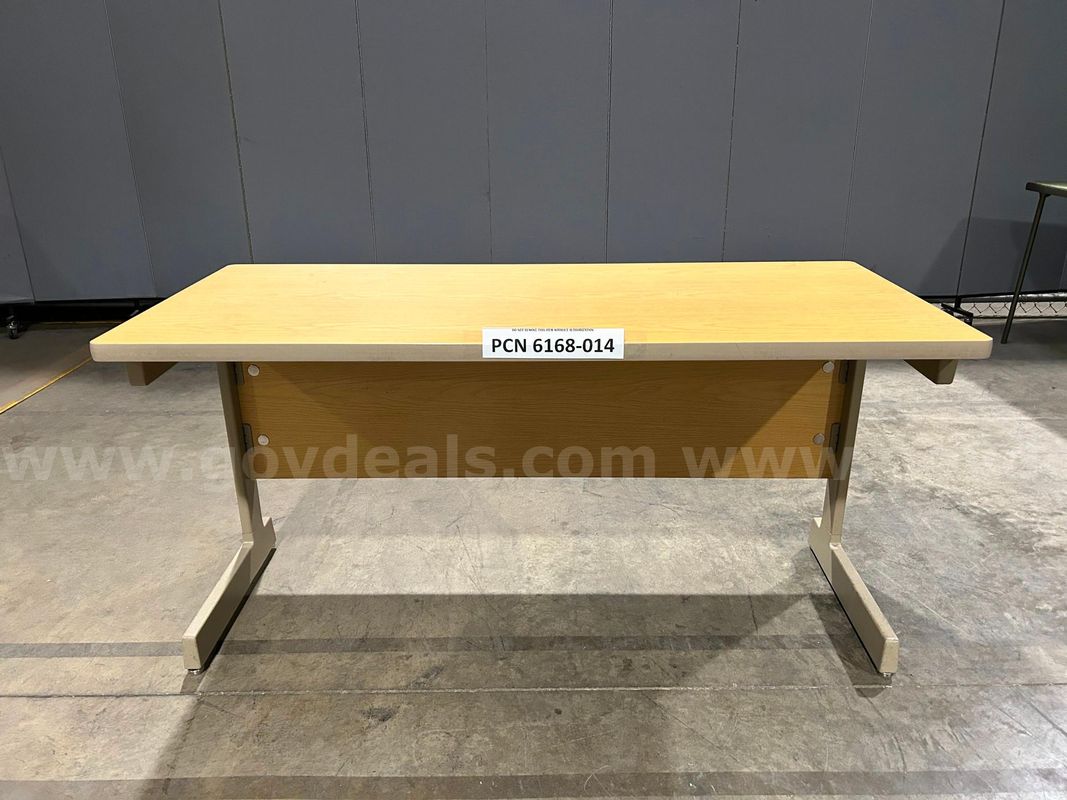Desk, Wood-Top, Metal Frame