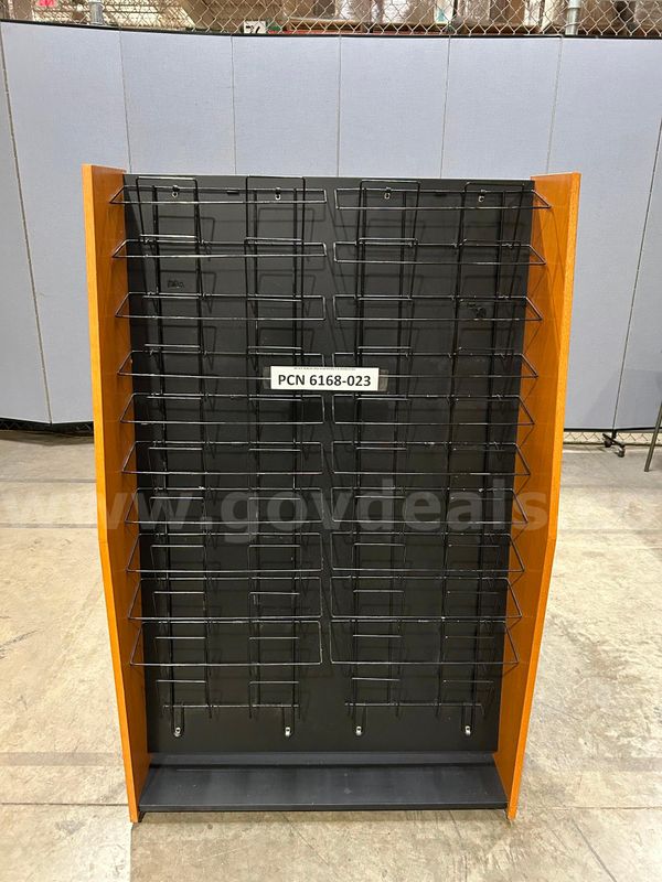 Rack, Display, Storage Media, 44-Slots, Wood, Metal