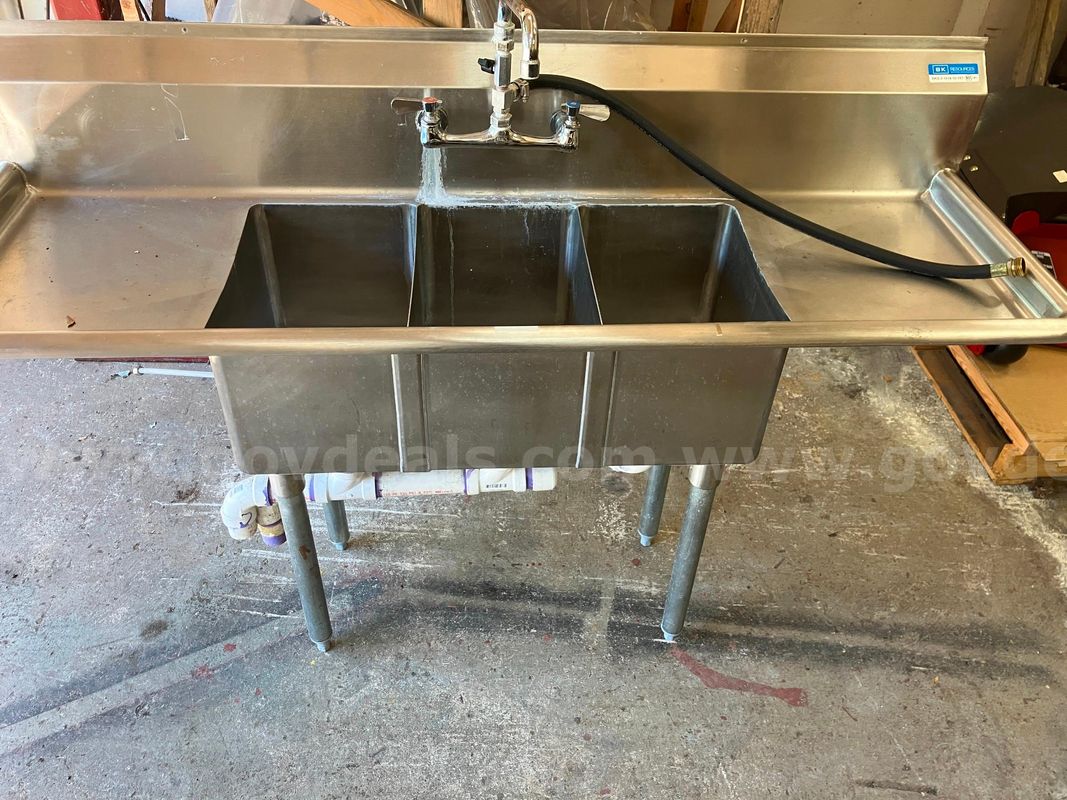 Small Three Compartment Sink