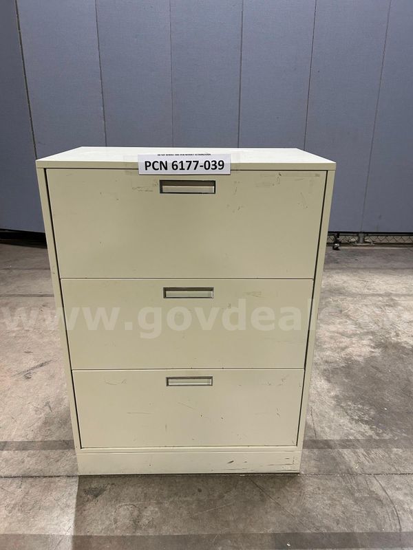 Filing Cabinet, 3-Drawers, Metal