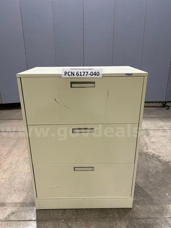 Filing Cabinet, 3-Drawers, Metal