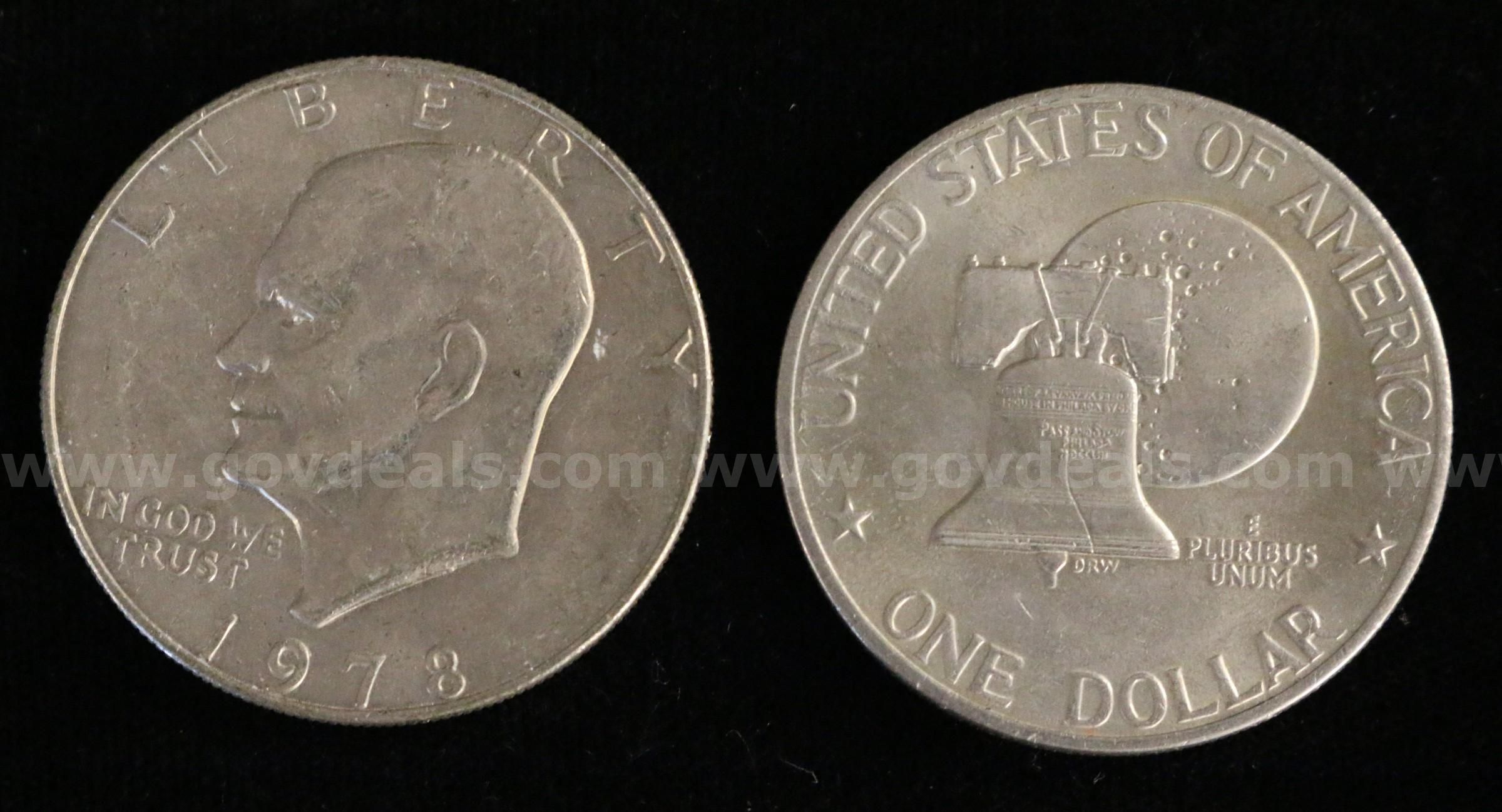 67 U.S. Eisenhower Dollar Coins