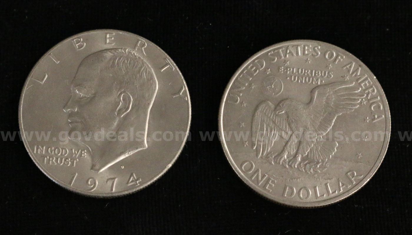 83 U.S. Eisenhower Dollar Coins