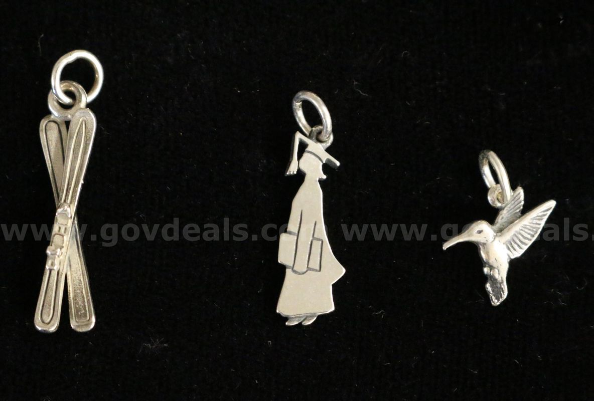 3- James Avery Sterling Silver Charms, Two Retired, 3.5 Grams Total