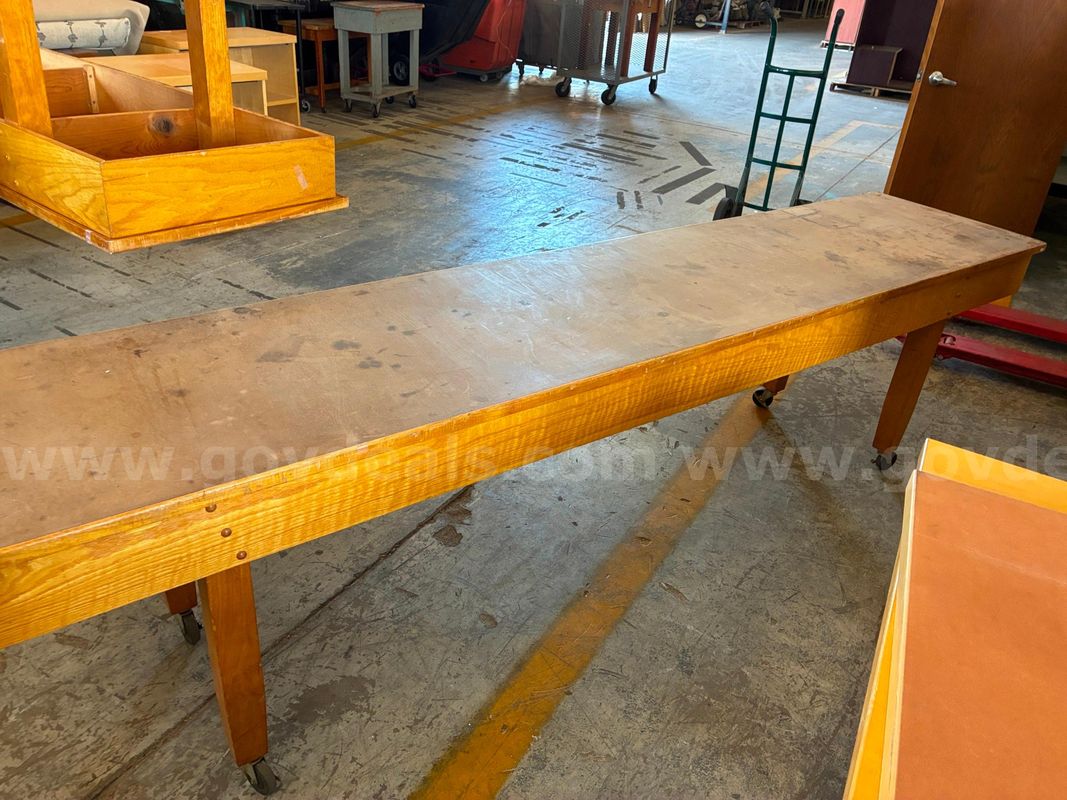 Tables, wheeled, lot of 2
