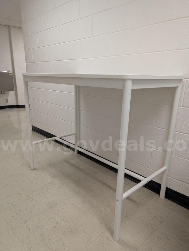One Lot of 4 White IKEA Tables