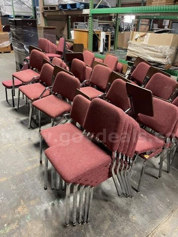 Lot of Red Cloth Chairs