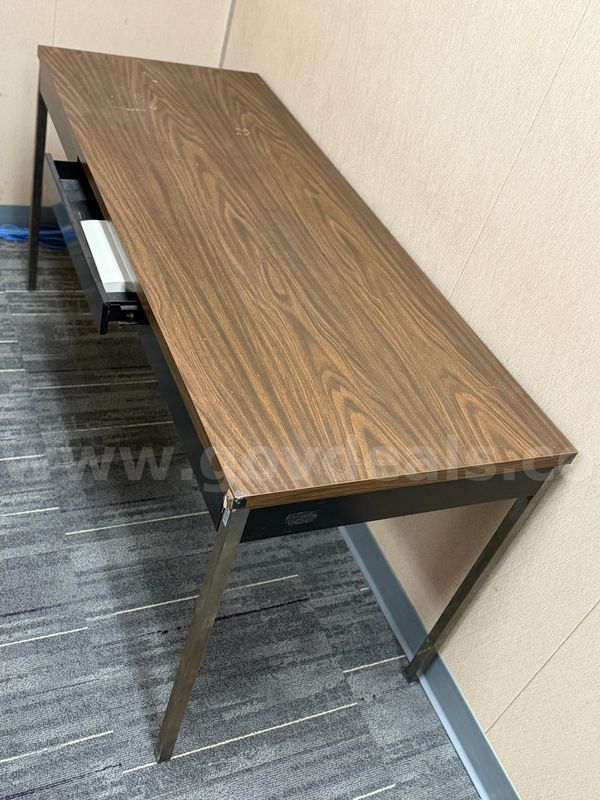 Brown table with front drawer
