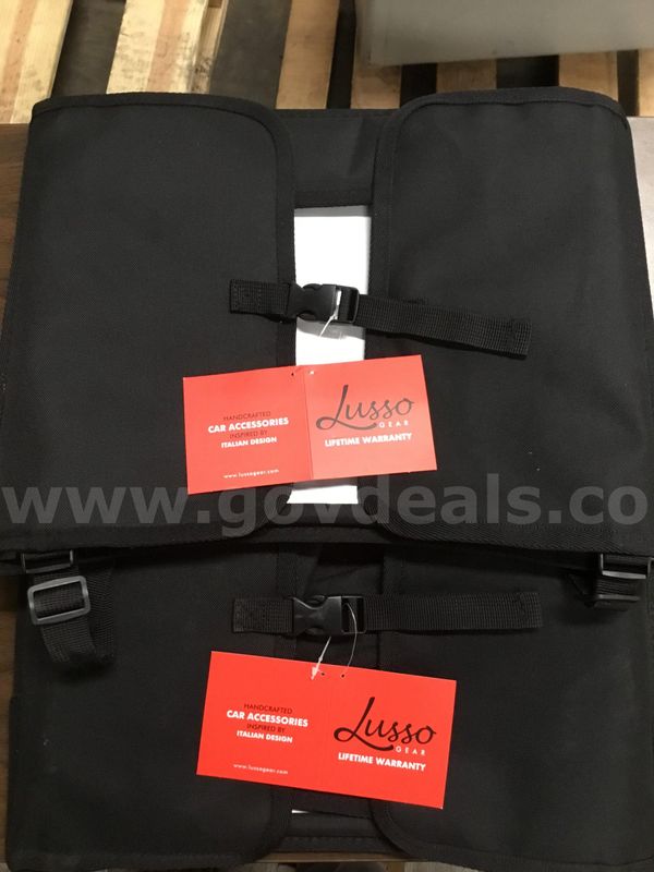 Two black Lusso 2 in 1 seat organizers "DH"